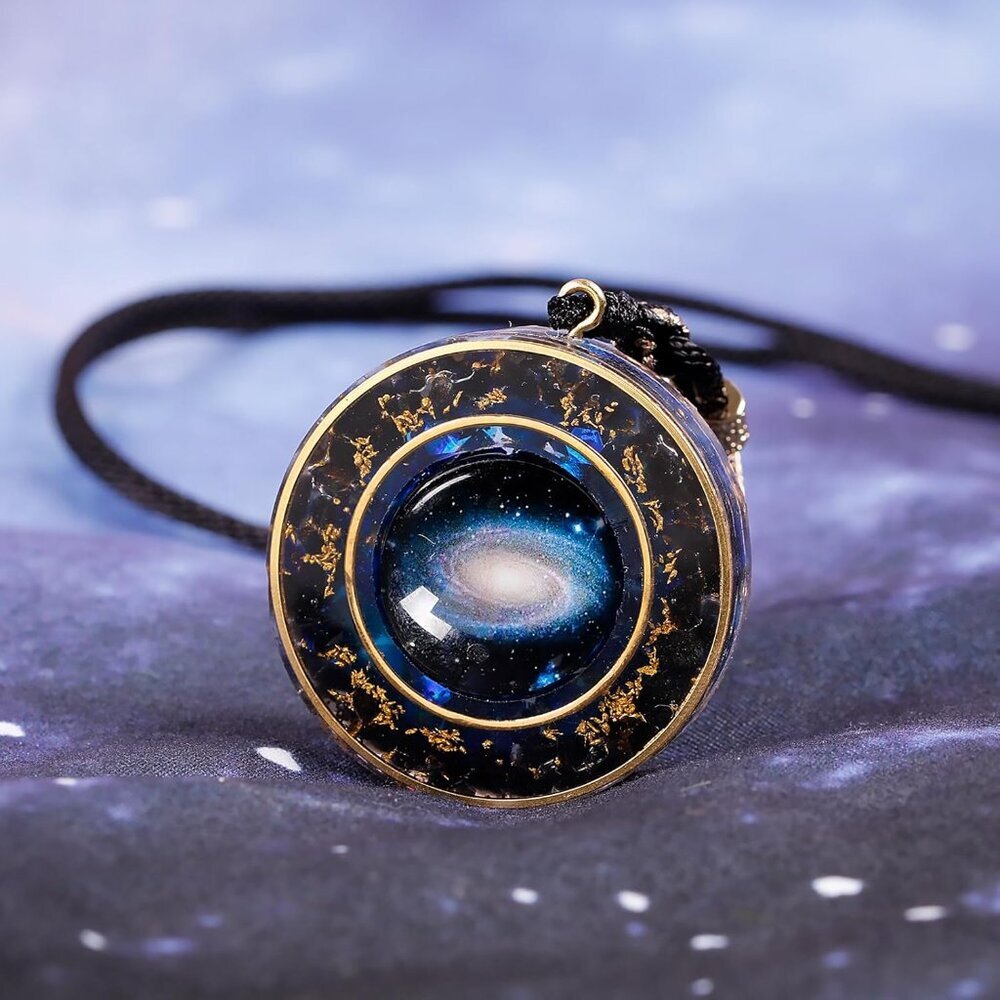 Orgonite Necklace - Sri Yantra Rotatable Pendant For Anti Stress Anxiety & Medit - Picture 5 of 8